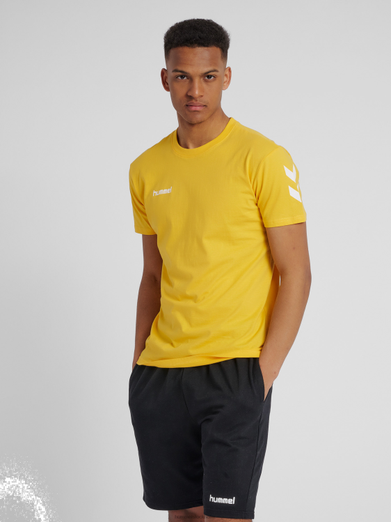se Hummel män hmlgo bomull t-shirt s/s LL40V1415 "bomulls t-shirt med chevrons"