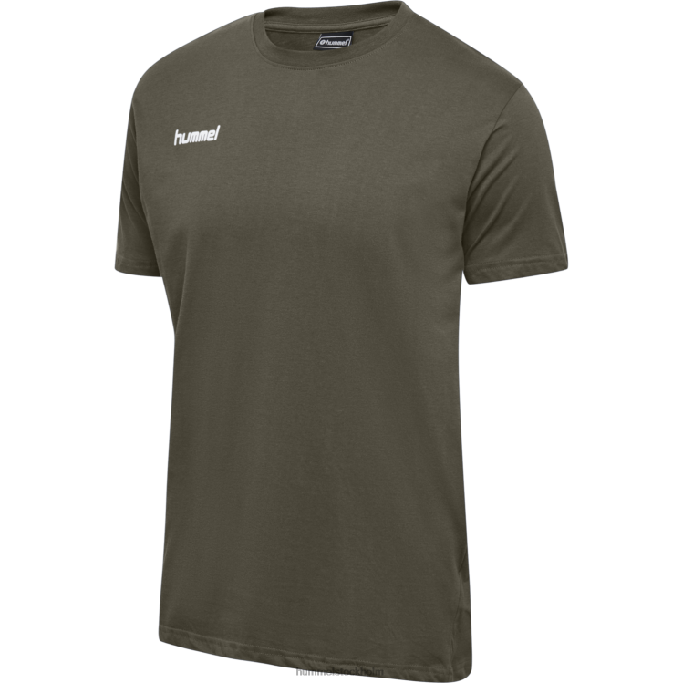 se Hummel män hmlgo bomull t-shirt s/s LL40V1440 "bomulls t-shirt med chevrons"