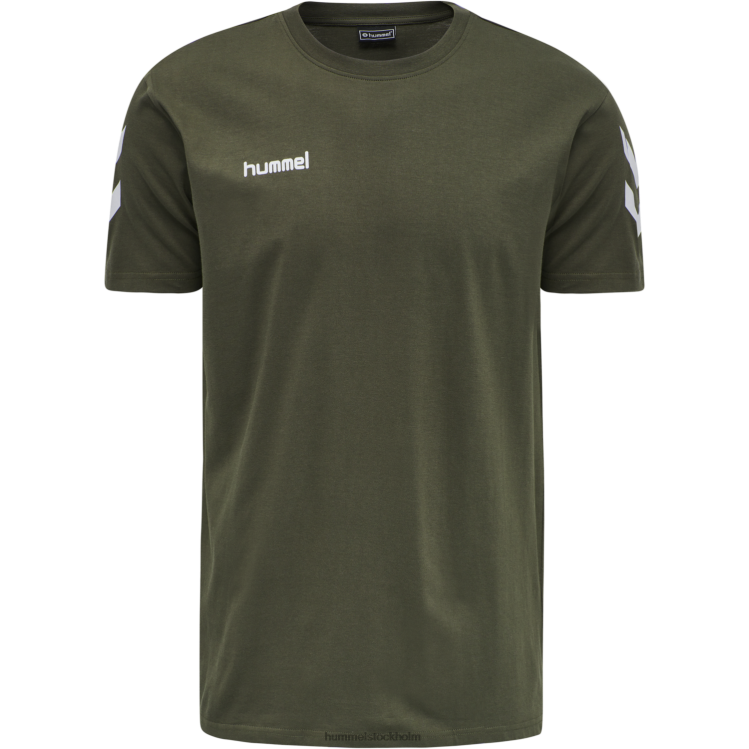 se Hummel män hmlgo bomull t-shirt s/s LL40V1440 \"bomulls t-shirt med chevrons\"
