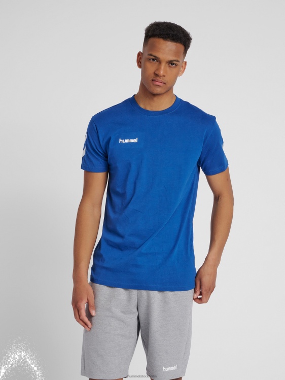 se Hummel män hmlgo bomull t-shirt s/s LL40V1622 "bomulls t-shirt med chevrons"