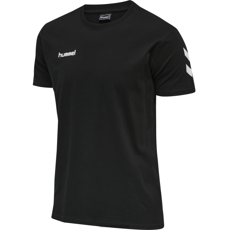 se Hummel män hmlgo bomull t-shirt s/s LL40V1642 \"bomulls t-shirt med chevrons\"