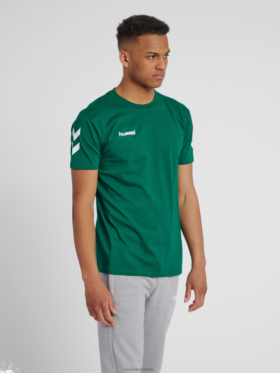 se Hummel män hmlgo bomull t-shirt s/s LL40V1643 "bomulls t-shirt med chevrons"
