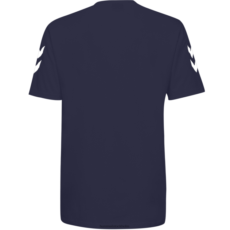 se Hummel män hmlgo bomull t-shirt s/s LL40V1647 \"bomulls t-shirt med chevrons\"