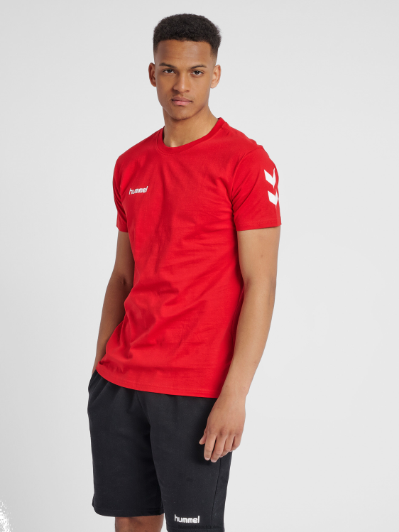 se Hummel män hmlgo bomull t-shirt s/s LL40V1656 "bomulls t-shirt med chevrons"