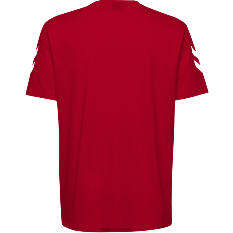 se Hummel män hmlgo bomull t-shirt s/s LL40V1656 \"bomulls t-shirt med chevrons\"