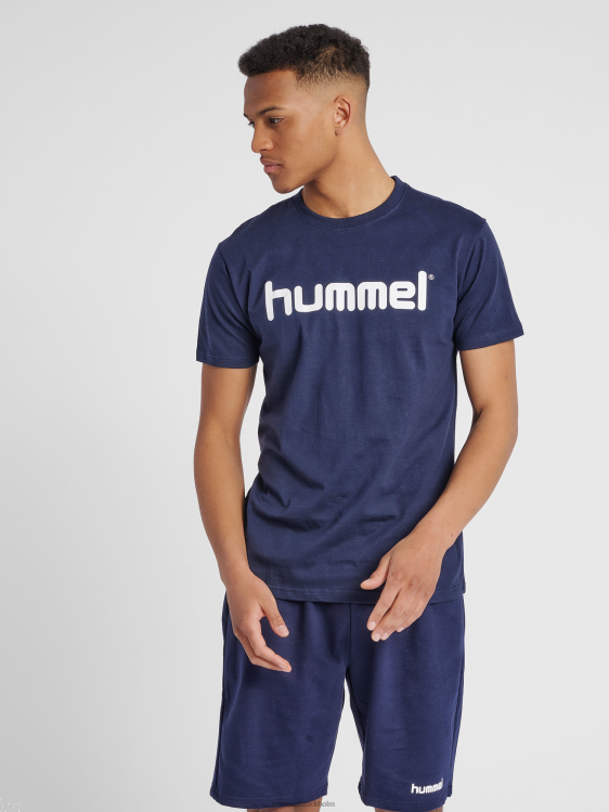 se Hummel män hmlgo t-shirt med logotyp i bomull s/s LL40V1368 "Kläder"