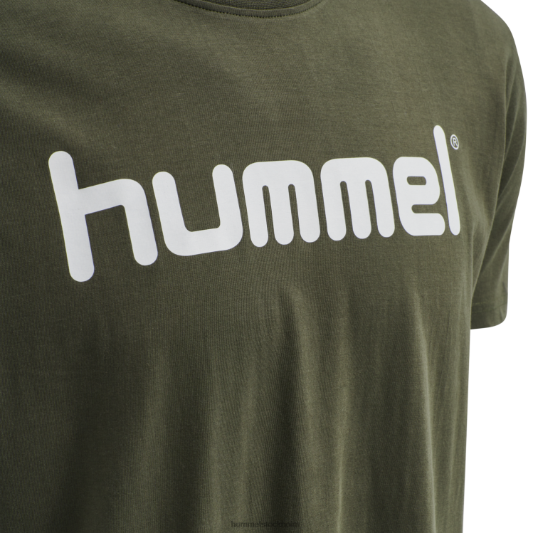 se Hummel män hmlgo t-shirt med logotyp i bomull s/s LL40V1596 \"Kläder\"