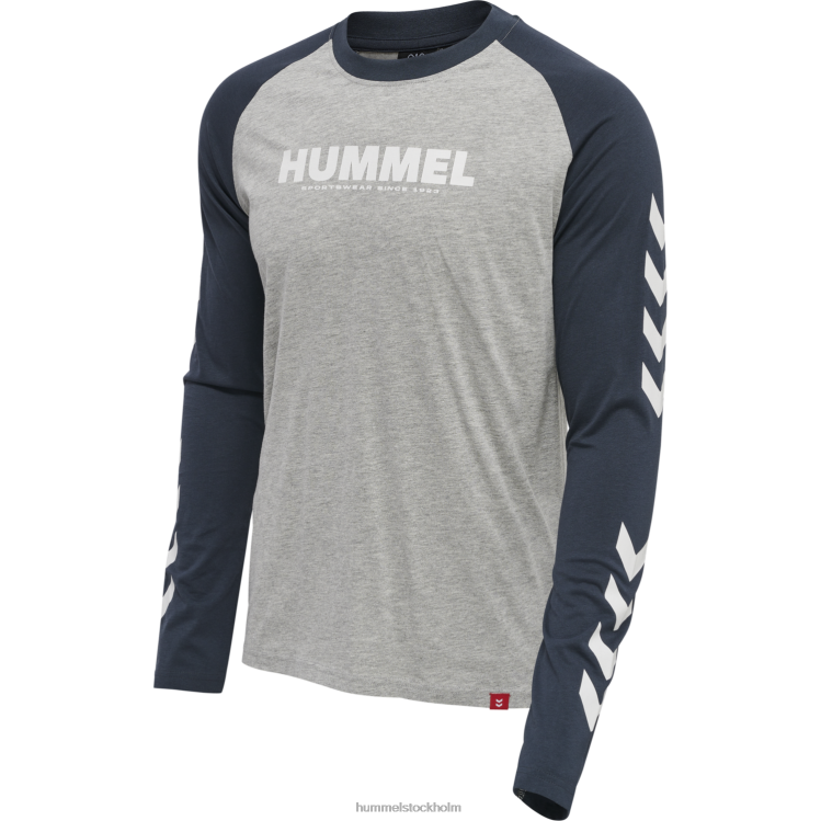 se Hummel män hmllegacy blockerad t-shirt l/s LL40V802 "långärmad t-shirt"