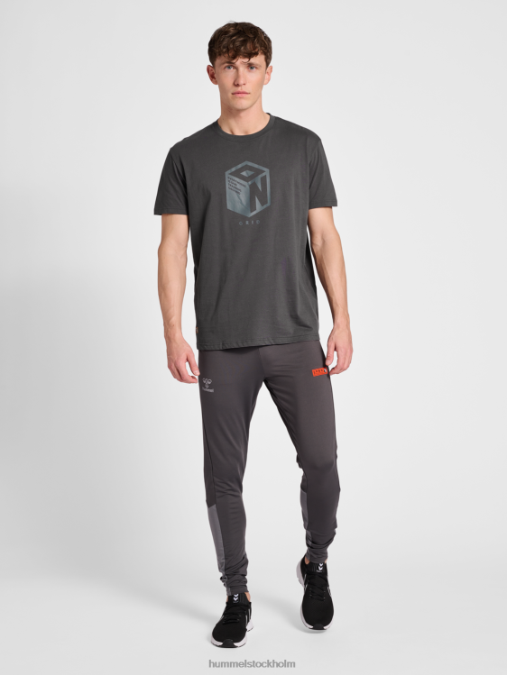 se Hummel män hmlpro rutnät t-shirt i bomull s/s LL40V222 \"kortärmad t-shirt\"