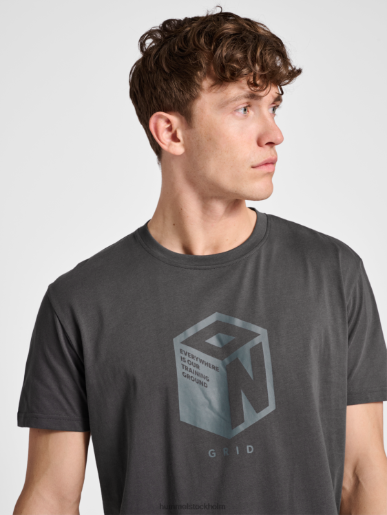 se Hummel män hmlpro rutnät t-shirt i bomull s/s LL40V222 \"kortärmad t-shirt\"