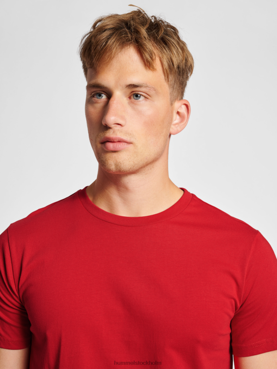 se Hummel män hmlröd basic t-shirt s/s LL40V523 \"kortärmad t-shirt\"
