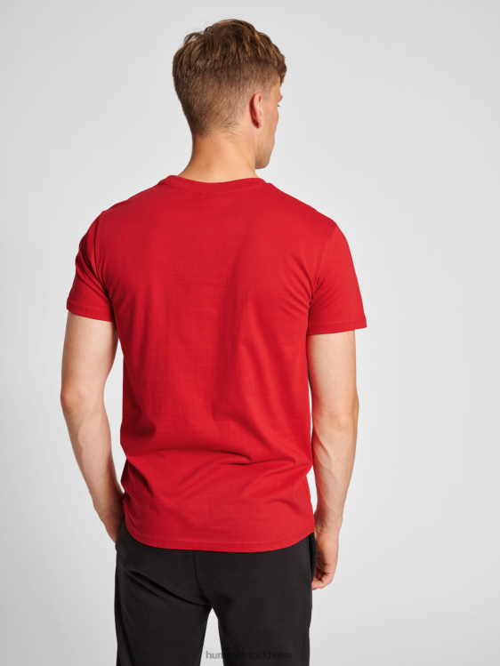 se Hummel män hmlröd basic t-shirt s/s LL40V523 \"kortärmad t-shirt\"