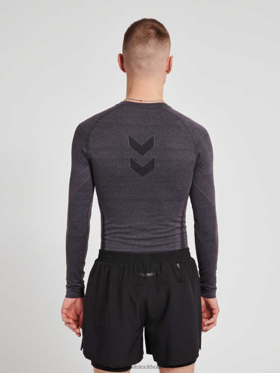 se Hummel män hmlte mike sömlös t-shirt l/s LL40V665 \"Kläder\"