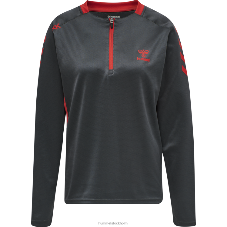 se Hummel unisex- hmlaction poly halv zip sweat LL40V3195 \"tröja med halv dragkedja\"