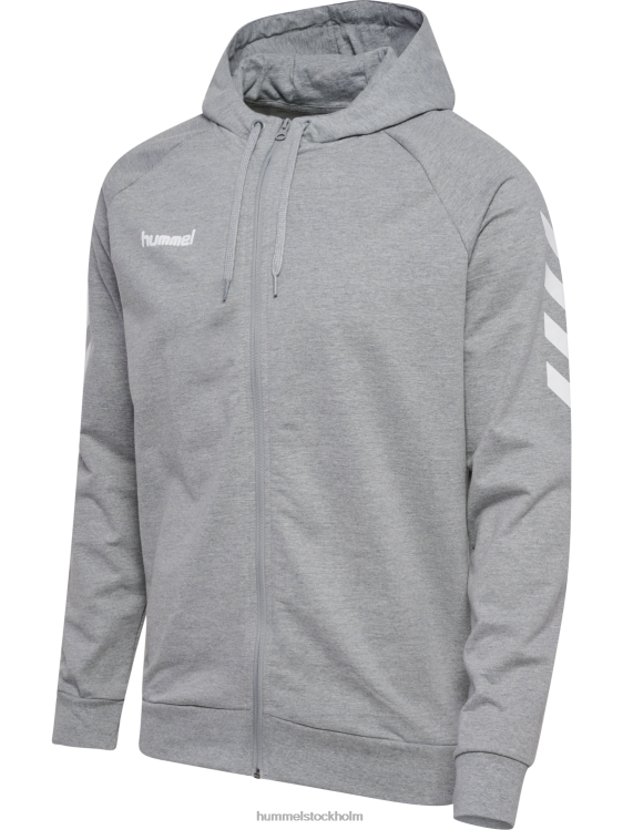 se Hummel unisex- hmlgo hoodie i bomull med dragkedja LL40V1417 \"Kläder\"