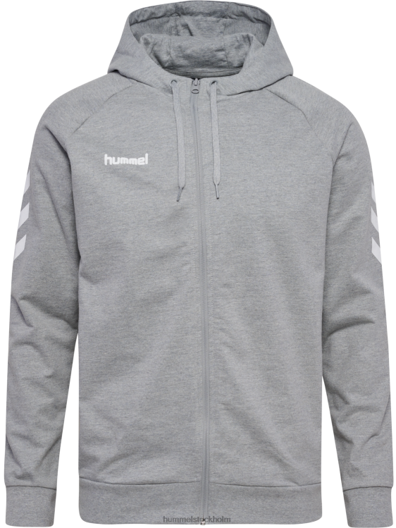 se Hummel unisex- hmlgo hoodie i bomull med dragkedja LL40V1417 \"Kläder\"