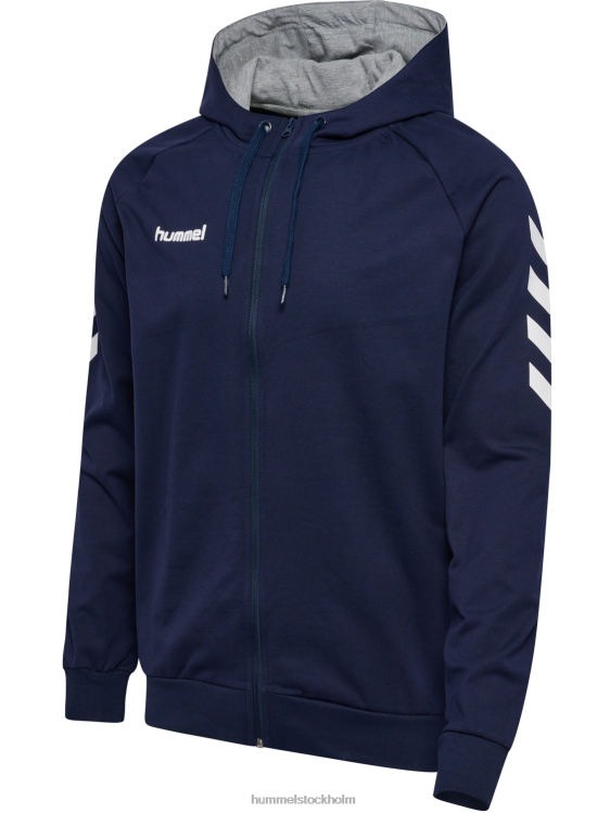 se Hummel unisex- hmlgo hoodie i bomull med dragkedja LL40V1425 \"Kläder\"