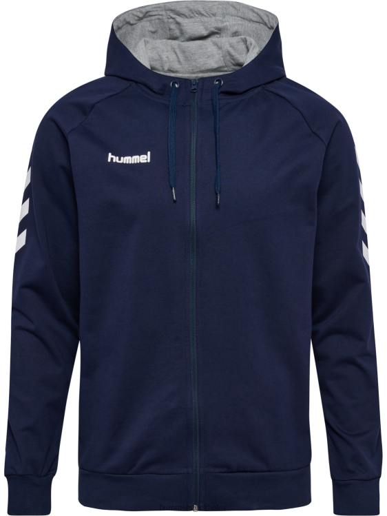 se Hummel unisex- hmlgo hoodie i bomull med dragkedja LL40V1425 \"Kläder\"